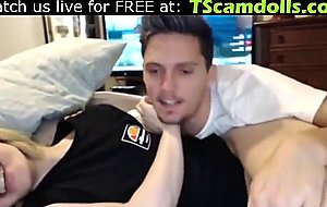 Blonde shemale gets sucked by her boyfriend