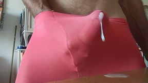 Long and nervous in pink stockings