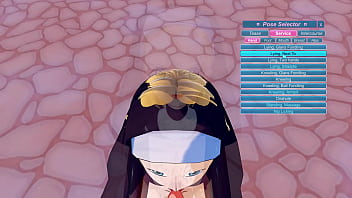 Naughty Nun Stussy with huge ass in a 3D hentai game