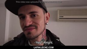 Uncut hunk takes on latino bottoms in wild anal threesome orgy