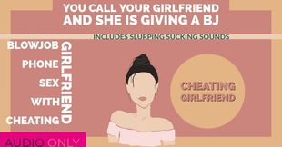 AUDIO ONLY - Cheating girlfriend phone sex talks to you while giving your friend head