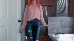 yuno gasai wetting her jeans & panties