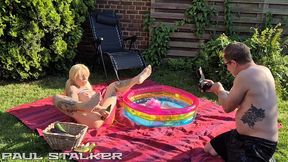 kyra sex outdoor vegetables in ass goes wet [bts]