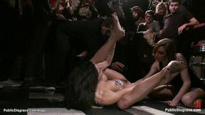 ”Big Breasted deep throat whore ravaged in public”