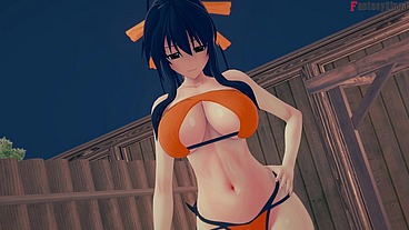 the threesome with Akeno and Kuroka is just beginning - HS DXD NTR Madness 11 - Full Movie on Sheer & PTRN: Fantasyking3