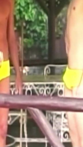 Hot Skinny Ladyboy Outdoors During a Threesome with Two Guys Getting Anal Fucked