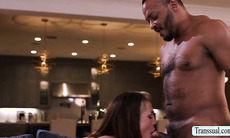 Black stepdad bangs hes TS stepdaughters asshole