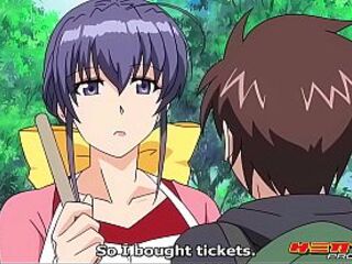 Manga teen screws concupiscent redhead and landlord