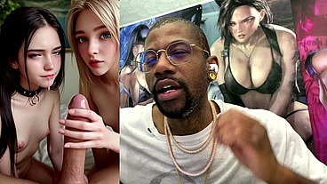 Tight Petite Teen Girls Making A Hard Goon Cock Cum Extremely Fucking Hard, AI Generated