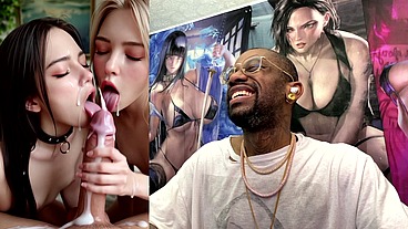 Tight Petite Teen Girls Making A Hard Goon Cock Cum Extremely Fucking Hard, AI Generated