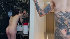 two girls, one piss-flooded bathroom