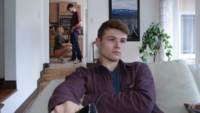 ”Risky fuck with big boobed COUGAR in the kitchen”