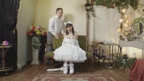 Mature Man and a Gothic Beauty in a Dark, Tempting Encounter