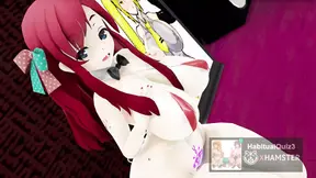 Sexy MILF bitch wants to fuck 3D animated hentai anal queen and her fucking cartoon king dildo