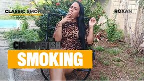 Smoking a cigarette while leaving high heels hanging (3)