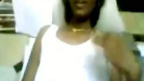 Really cute looking Indian dark skin girlfriend on POV