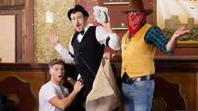 Time-Traveling Twink Dean Young Rides & Fucks Barkeep Charlie Cherry in Old West Saloon