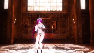 Mmd Genshin Impact Rosaria Goddess Bitch Nun inside the Cathedral