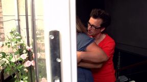 Big ass BBW chick pleasured with a warm load on her big boobs