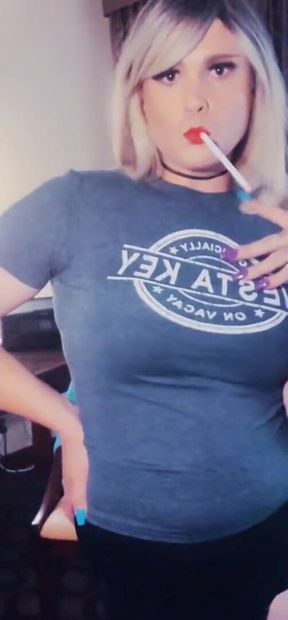 Blonde Sissy Smoking Long White 120's