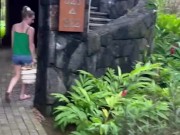 Blowjob and Cumshot at shower Tahiti hotel