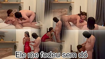 Hoje meu amigo versátil veio me visitar e foder comigo bastante, ele arrombou meu cuzinho.