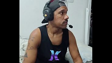 Jogando com a pica respirando