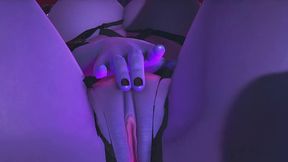 purple alien is fingering herself on the stage of a strip club - star wars parody