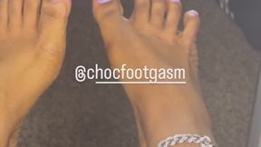 Purple toes tease