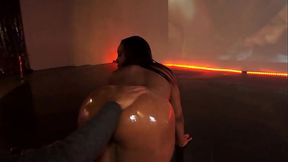 Watch as she sucks and fucks with his big cock jammed in her shaved pussy