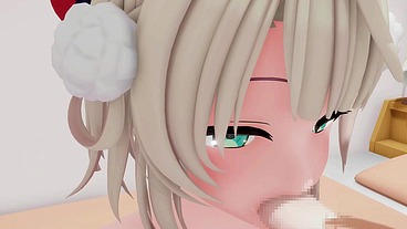 Shigure Ui Blowjob Hentai Facial Cumshot Oral Sex Blonde Girl Mmd 3D Clear Blue Eyes