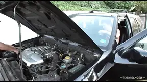 In the middle of the intense coitus the blonde babe had a massive squirting orgasm