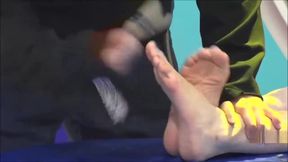 CHINESE FEMALE ANCHOR FEET TICKLE ON TV SHOW PART 4