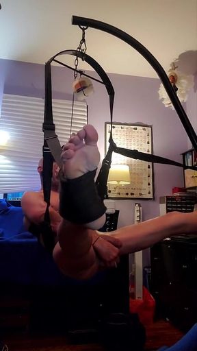Doing cam show in sex swing
