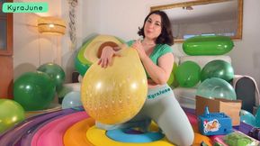 Overinflated Balloon Popping on St. Patrick's Day + Inflatable Destruction - Balloon Fetish and Inflatable Fetish