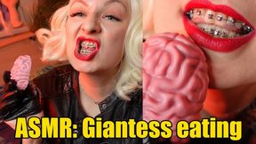 ASMR: Giantess eating brain (720p)