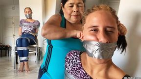 Spoiled Khloe Gagged with Her Dirty Underwear and Taped Tight (wmv)
