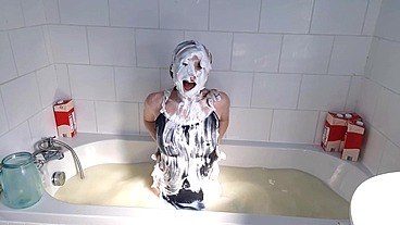 WAM: Badly Behaved Nun Takes Milk Bath Baptism