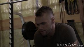 JD Phoenix seduces new gym trainer Blaze Austin to fuck his brains out