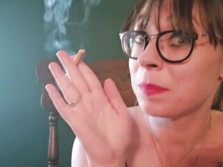A Smokers Throat. Smokin' Fetish with Ms Thrope Smokes