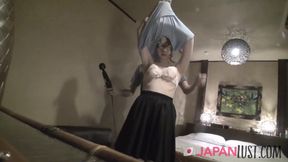 Secret Japanese housewife cheats for POV creampie