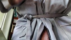 You See Pops Big Floppy Cock and Man Sack in His Robe