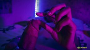 magic c jerking his big twink cock results in lots of precum and thick cum loads