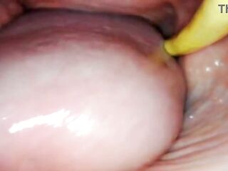 AWESOME INNER POV. CAMERA INSIDE HER TWAT WHILST I FILL HER WITH CUM