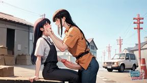 Fiery Femboy Fucks Squirting Bikini Babe in Industrial Street Sex - Unrivaled XXX Porn!