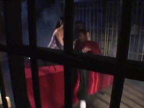 Couple of fantastic non european baabes are playing big long dick in the cell