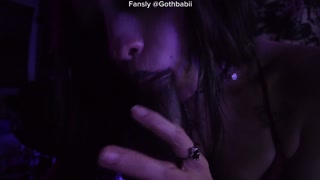 Goth Girl Gives Blow Job To Pay For Rent