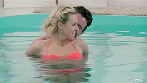 Pretty Czech Gets Cum On Tits In Sensual Sex By The Pool - Bianca Ferrero And Luke Hotrod