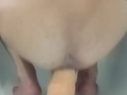 Jumping on my favorite dildo