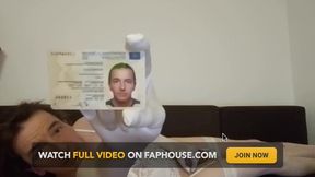 I Lars Damberger Masturbating and Stiff Cum Covered Bikini Panty in My Mouth